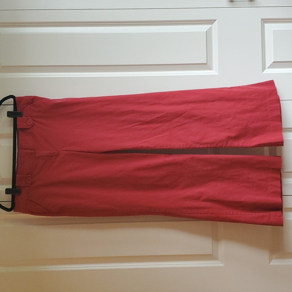 Red twill trouser pant